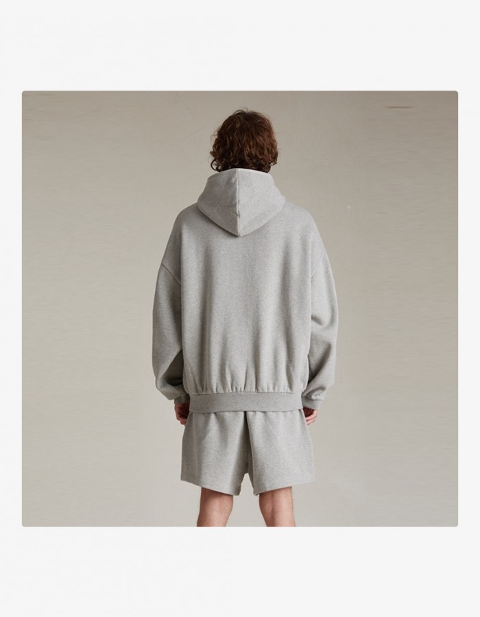 SS24 HOODIE DARK HEATHER OATMEAL