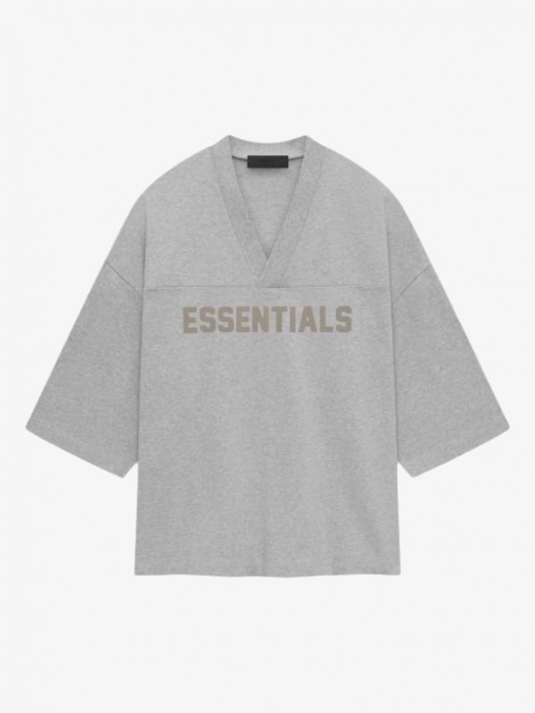 SS24 FOOTBALL TEE LIGHT HEATHER GREY