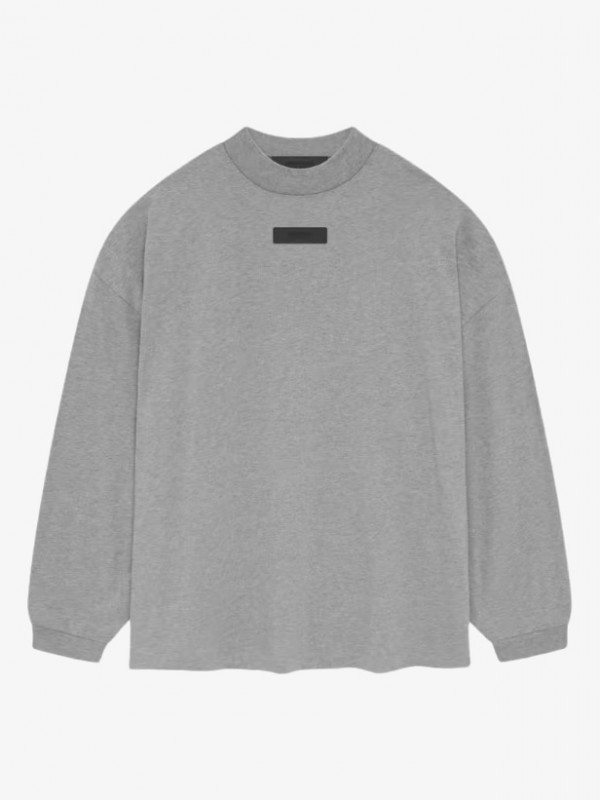 SS24 LS TEE DARK HEATHER OATMEAL