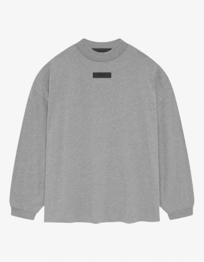 SS24 LS TEE DARK HEATHER OATMEAL