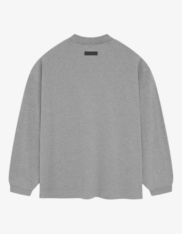 SS24 LS TEE DARK HEATHER OATMEAL