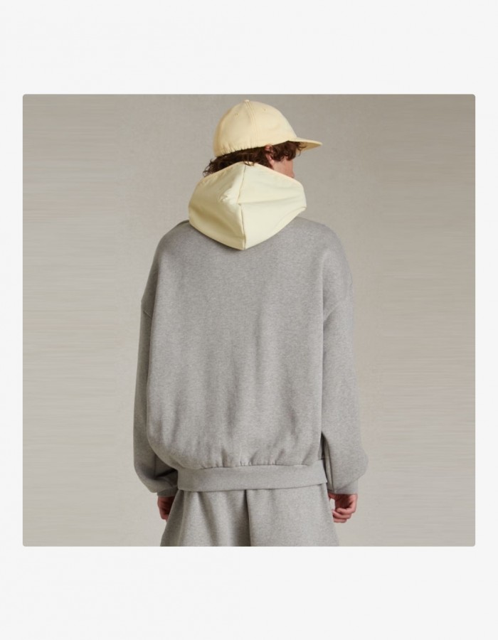 SS24 NF HOODIE  DARK HEATHER OATMEAL/GARDEN YELLOW