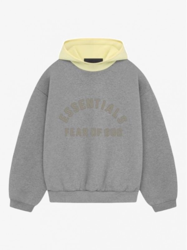 SS24 NF HOODIE  DARK HEATHER OATMEAL/GARDEN YELLOW