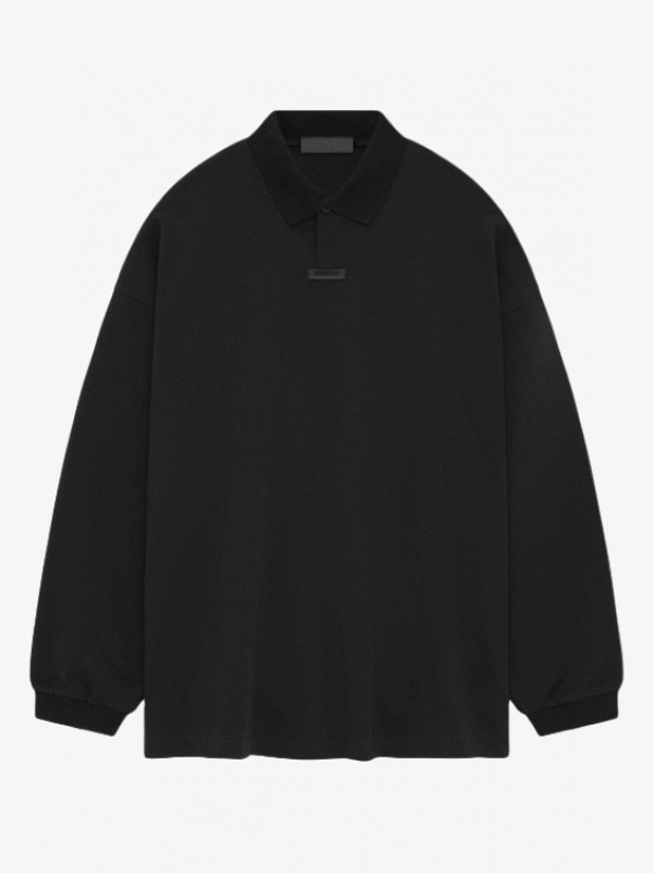 FALL24 LONG SLEEVE POLO BLACK