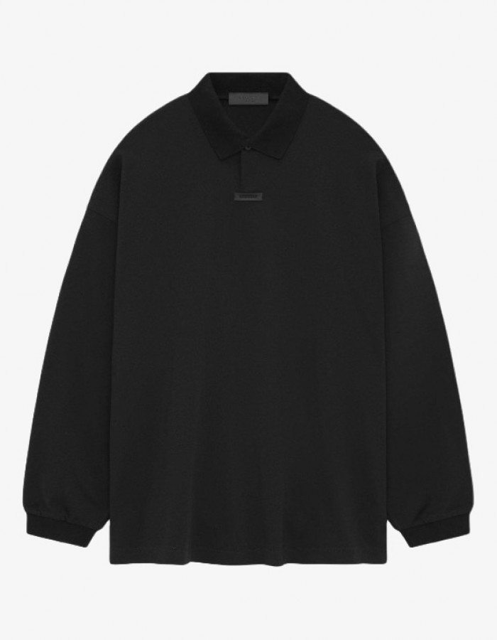 FALL24 LONG SLEEVE POLO BLACK